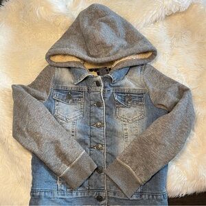Vigoss Kids Sherpa Lined Jeans Jacket Hoodie Size 7